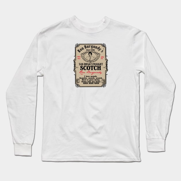 Ron Burgundy's scotch Long Sleeve T-Shirt by SuperEdu